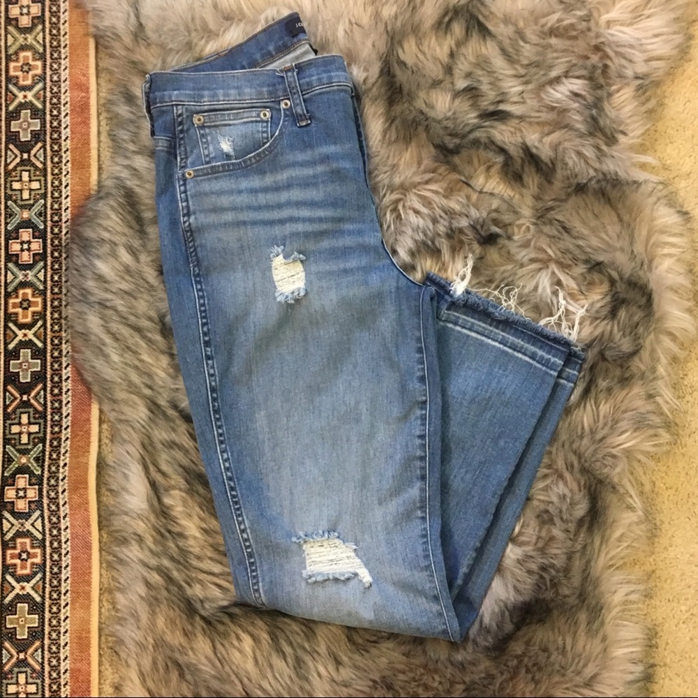 distressed cropped jeans // J. Crew